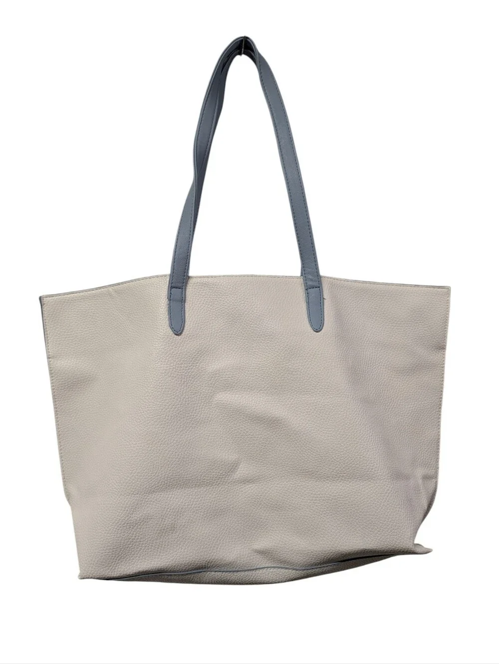 Calvin Klein Fragrances Women's White Tote Bag Blue Straps Large Promotional
